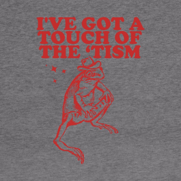 I've got a touch of the ‘tism Vintage T-Shirt, Retro Funny Frog Shirt, Frog Meme by Y2KSZN